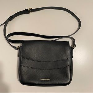 Vera Bradley Leather Crossbody BLACK Twice As Nice
